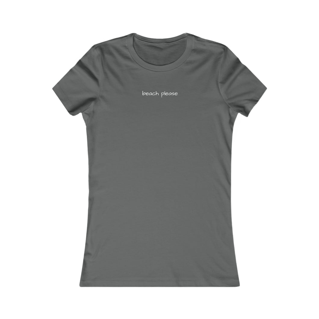 Beach Please Women's Fitted Tee