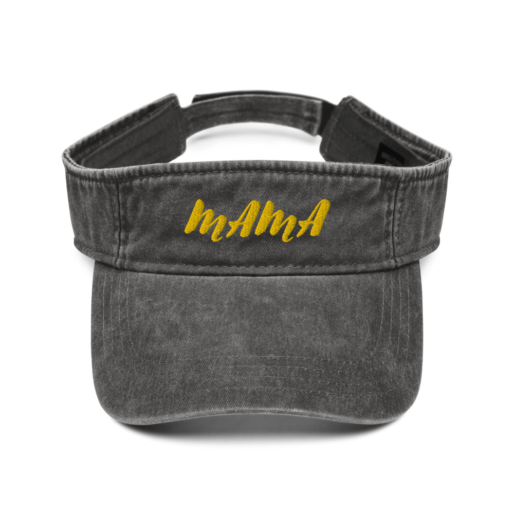 Mama Yellow Denim visor