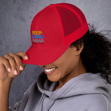 Load image into Gallery viewer, Keep Going Mama Trucker Cap
